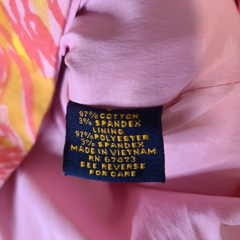 Just...Taylor Pink and Yellow Ruffle Mini Dress Size 6 - Picture 4 of 4